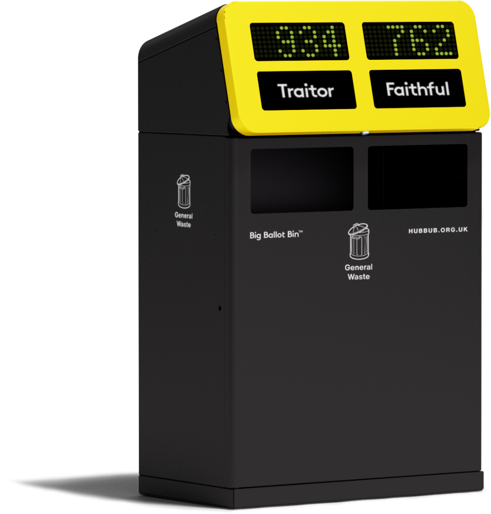 Big Ballot Bin isolated perspective