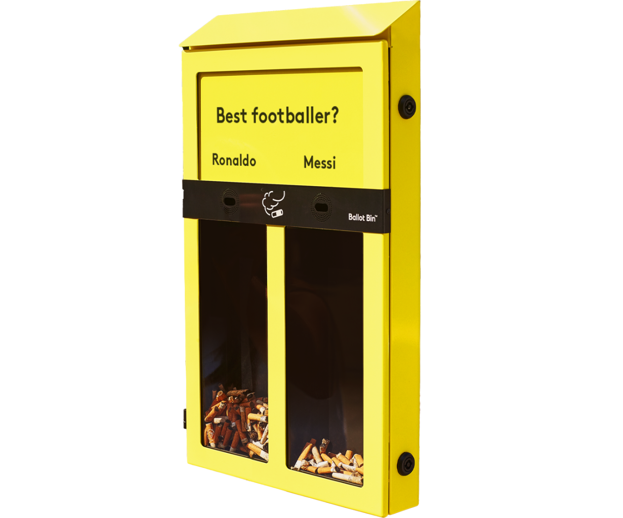 Butt Ballot Bin isolated perspective