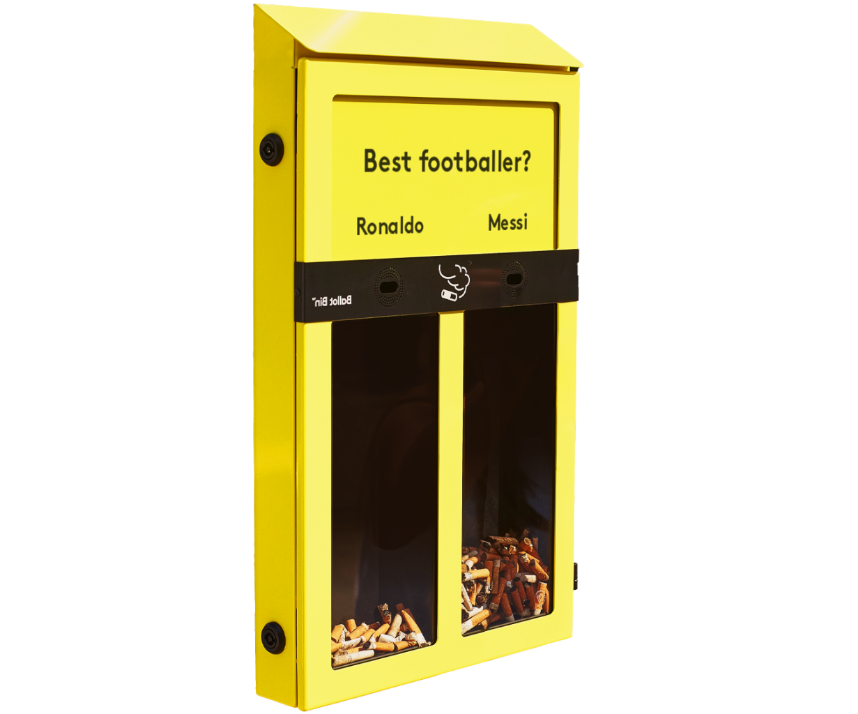 Butt Ballot Bin isolated perspective