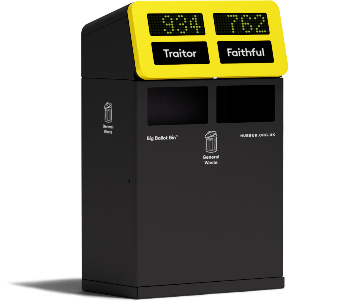 Big Ballot Bin isolated perspective