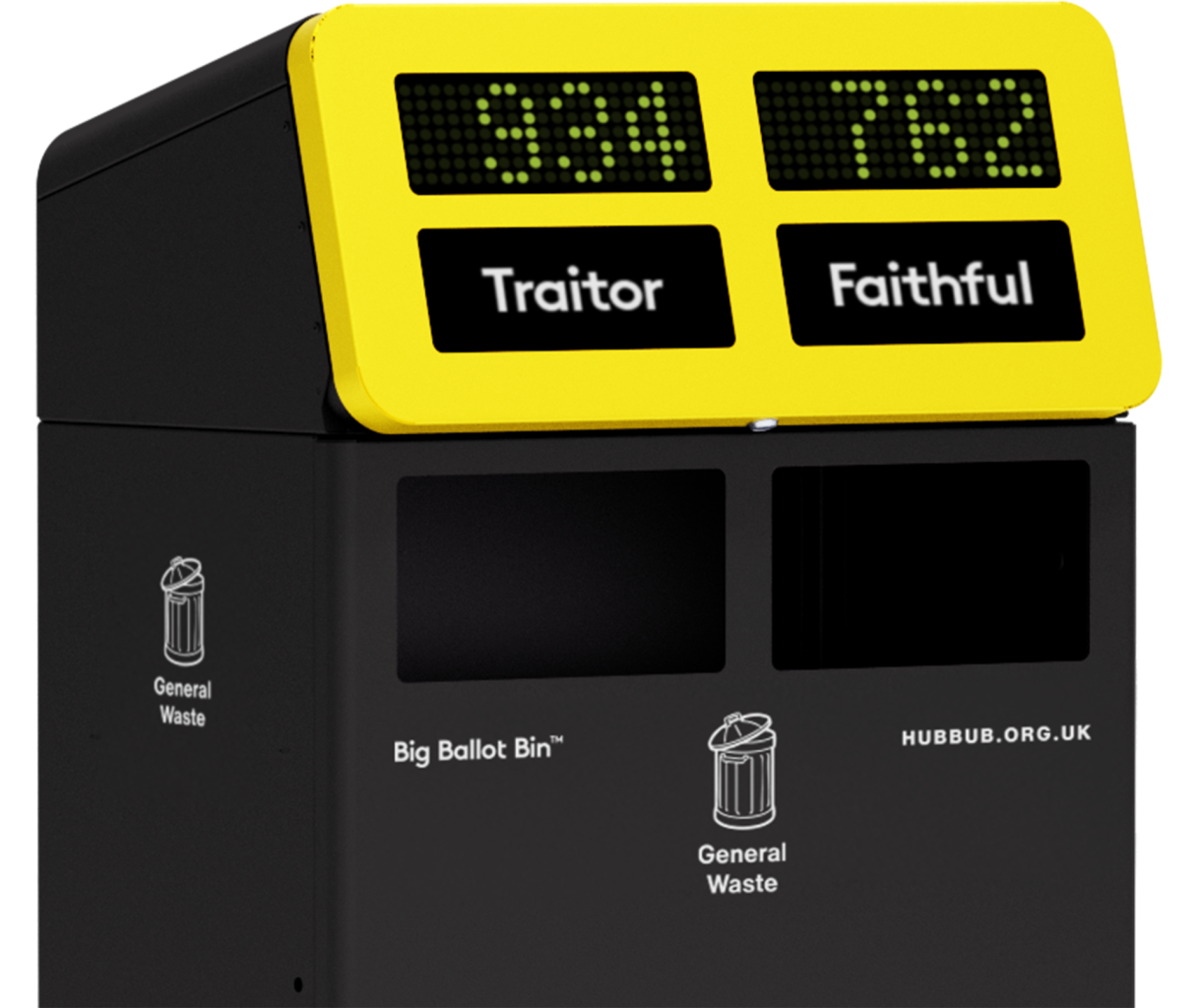 Big Ballot Bin isolated perspective cropped